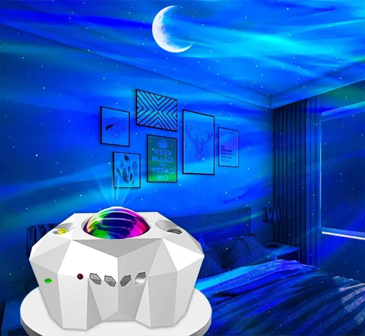 Star Projector 3 in 1 Galaxy Night Light Projector Wireless Music Speaker Aurora/Moon/Starry for Kids Baby Teen Adults-1